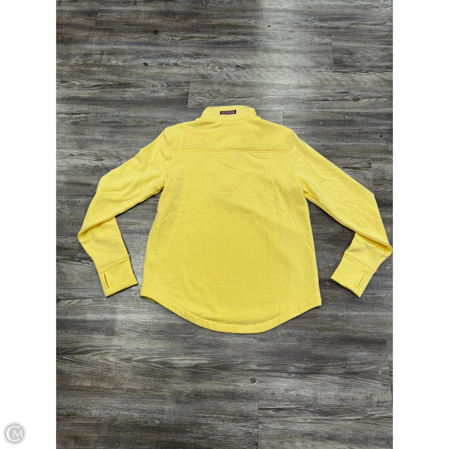 Sweatshirt Collar By Vineyard Vines In Yellow, Size: M