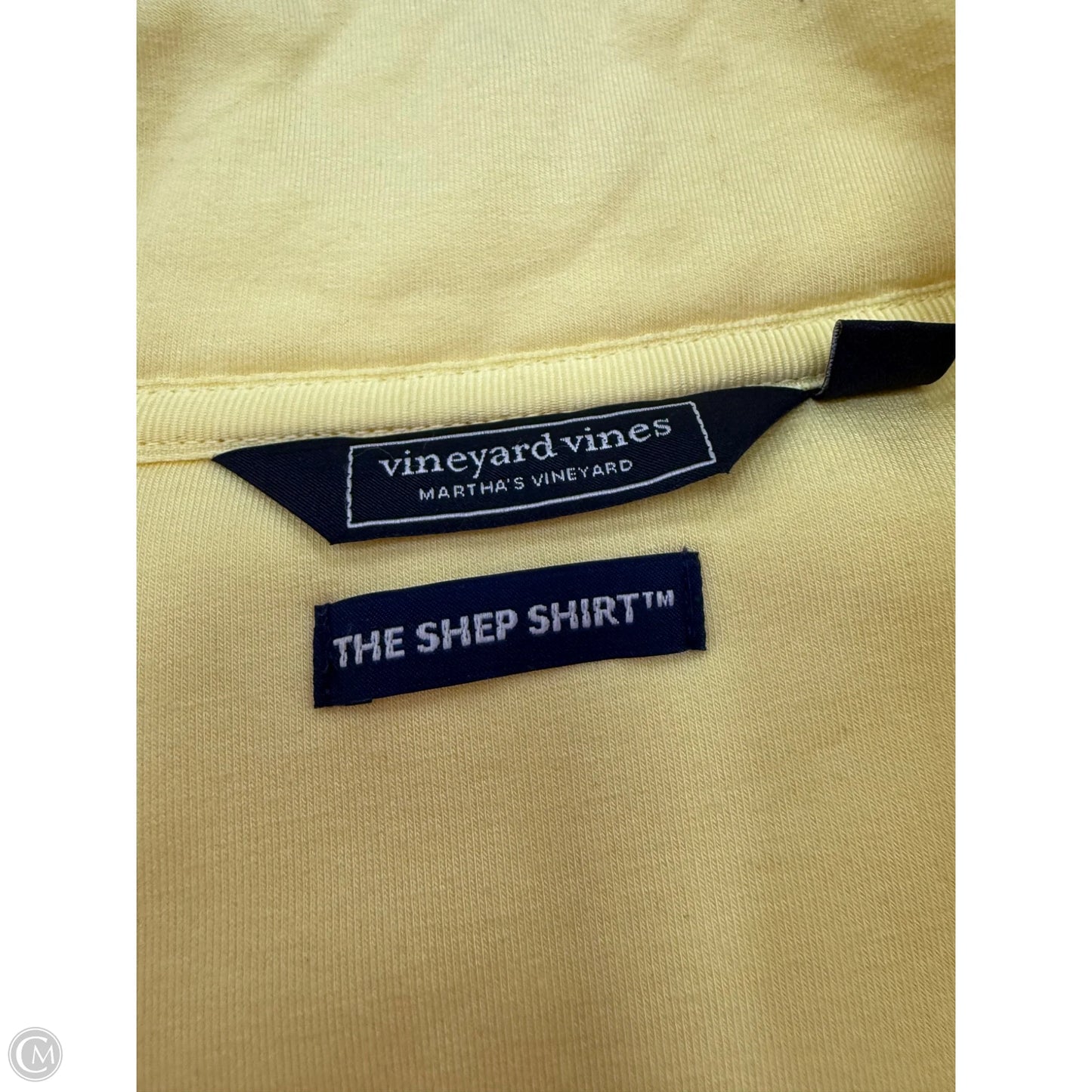 Sweatshirt Collar By Vineyard Vines In Yellow, Size: M