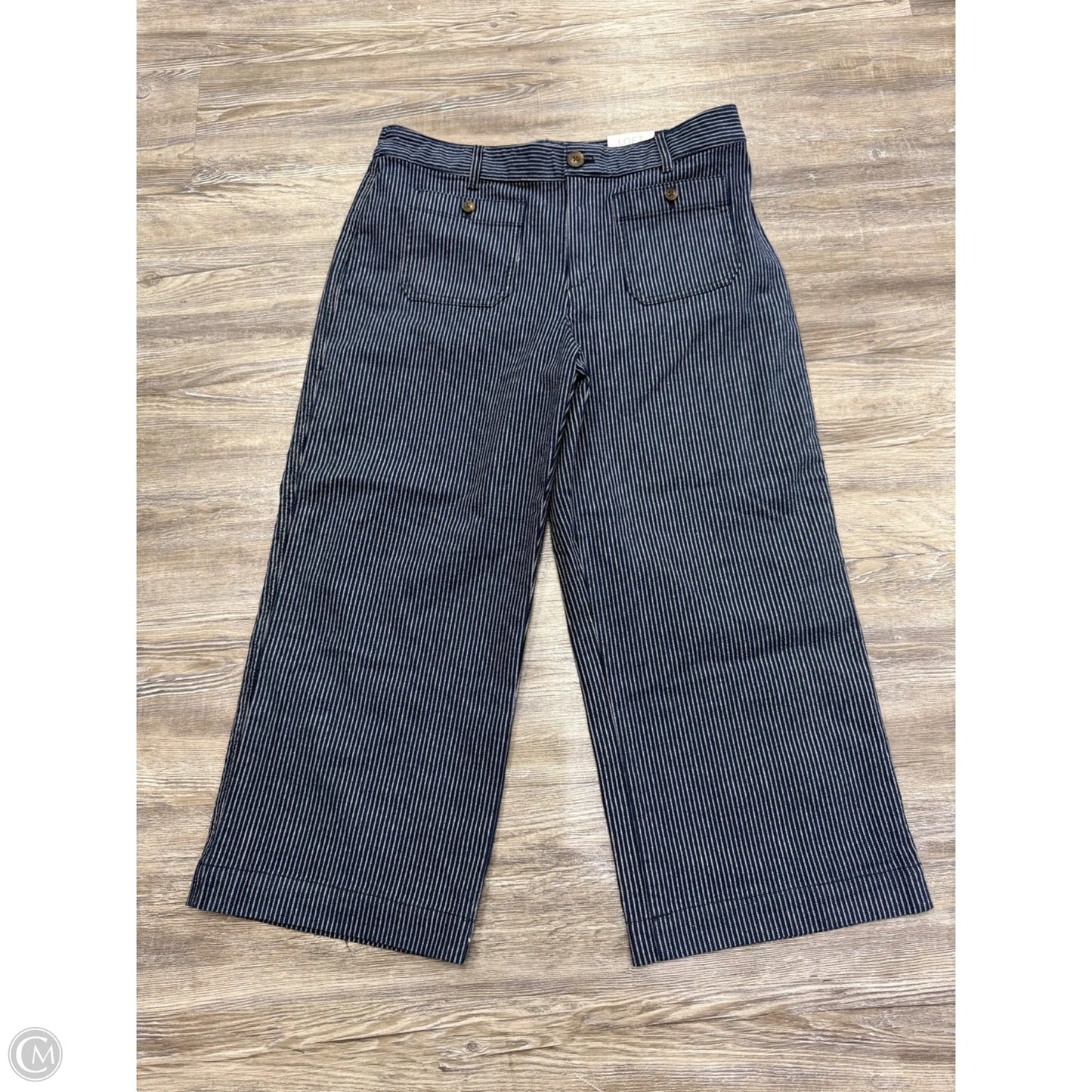 Pants Wide Leg By Loft In Blue & Cream, Size: 12p