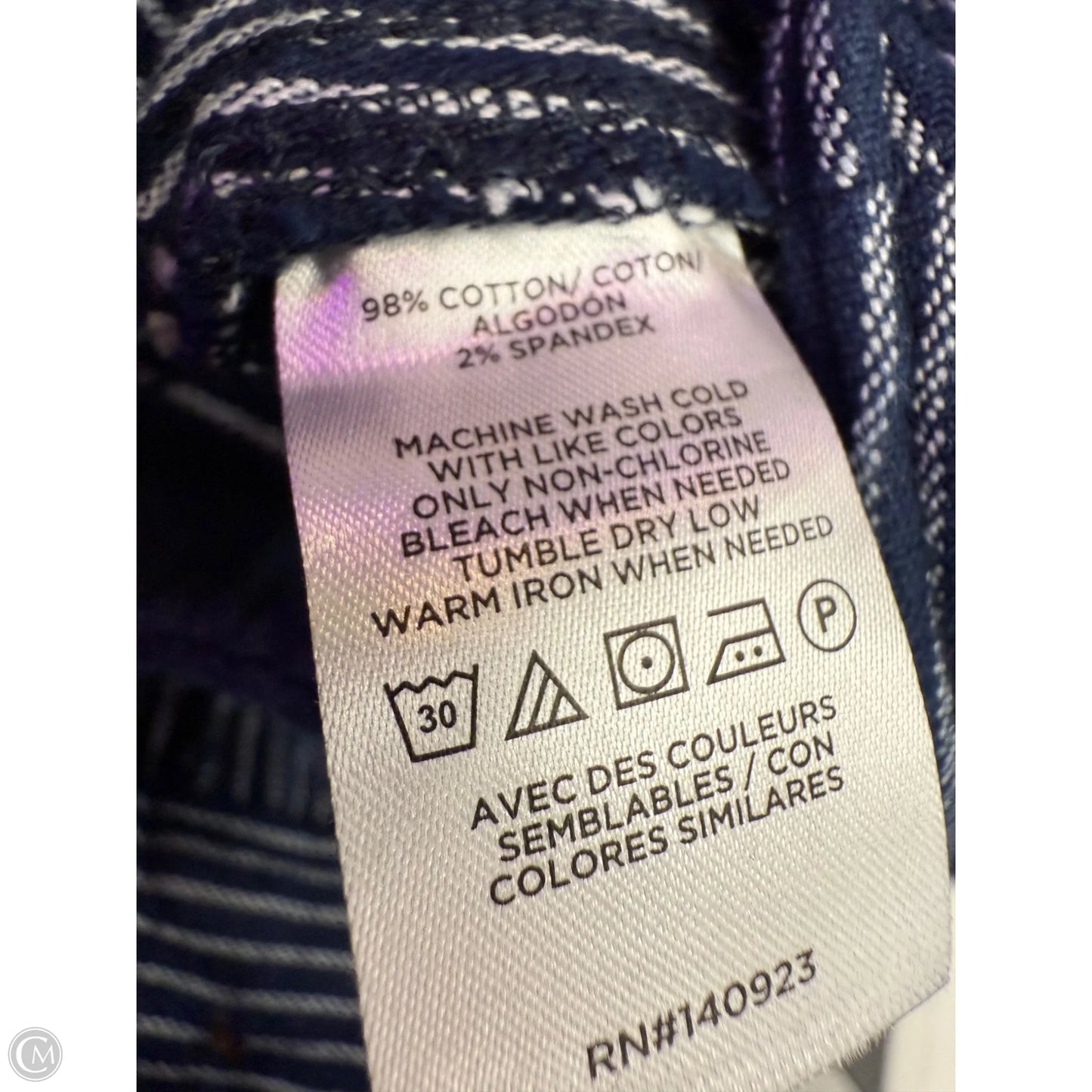 Pants Wide Leg By Loft In Blue & Cream, Size: 12p