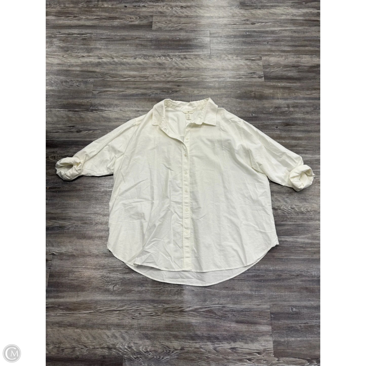 Top Long Sleeve By H&m In Cream, Size: Xxl
