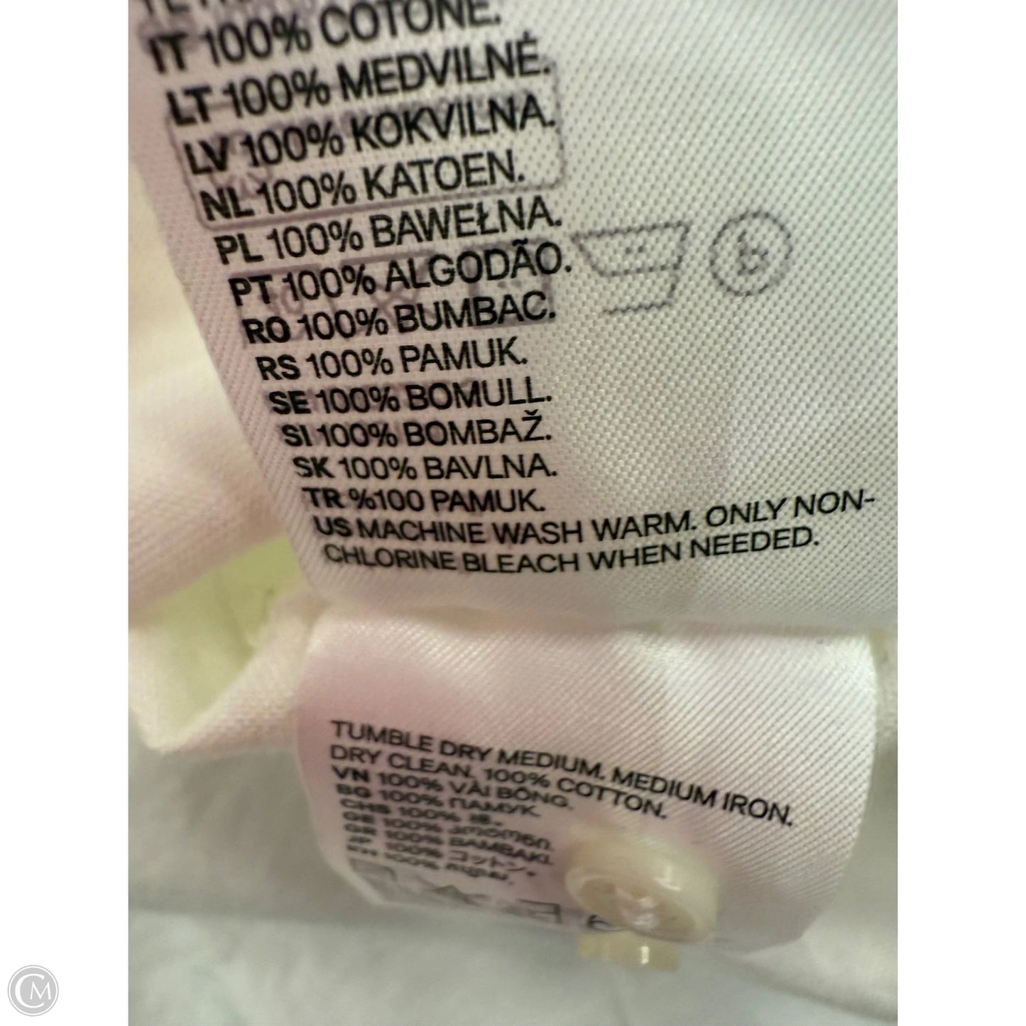 Top Long Sleeve By H&m In Cream, Size: Xxl