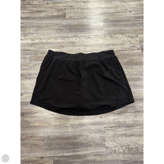 Skort By Stylus In Black, Size: 2x