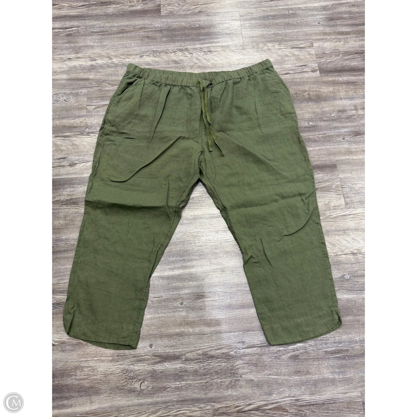 Pants Linen By Caslon In Green, Size: 3x