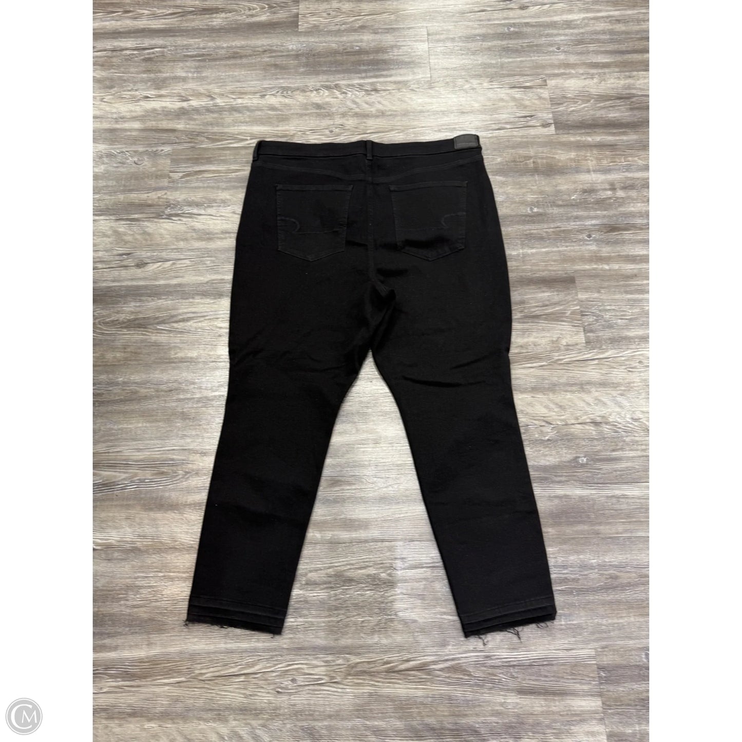 Jeans Skinny By American Eagle In Black Denim, Size: 22