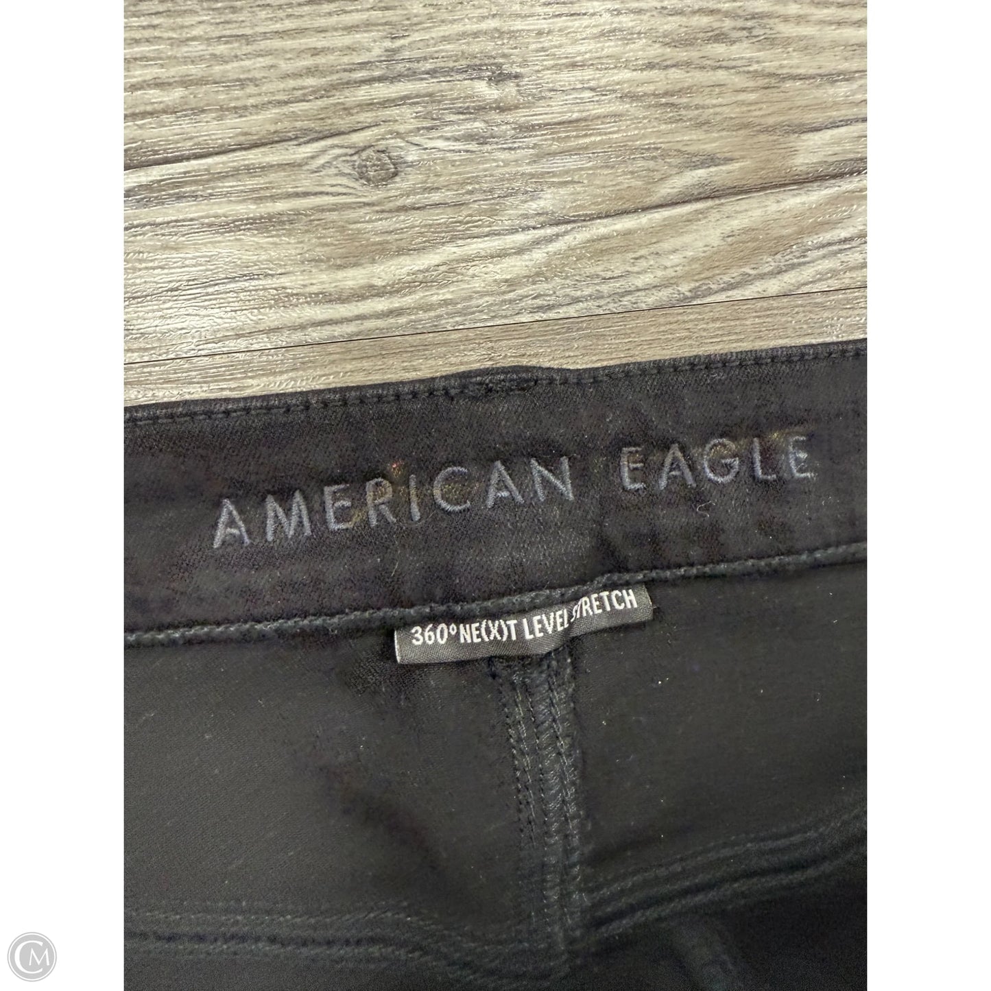 Jeans Skinny By American Eagle In Black Denim, Size: 22