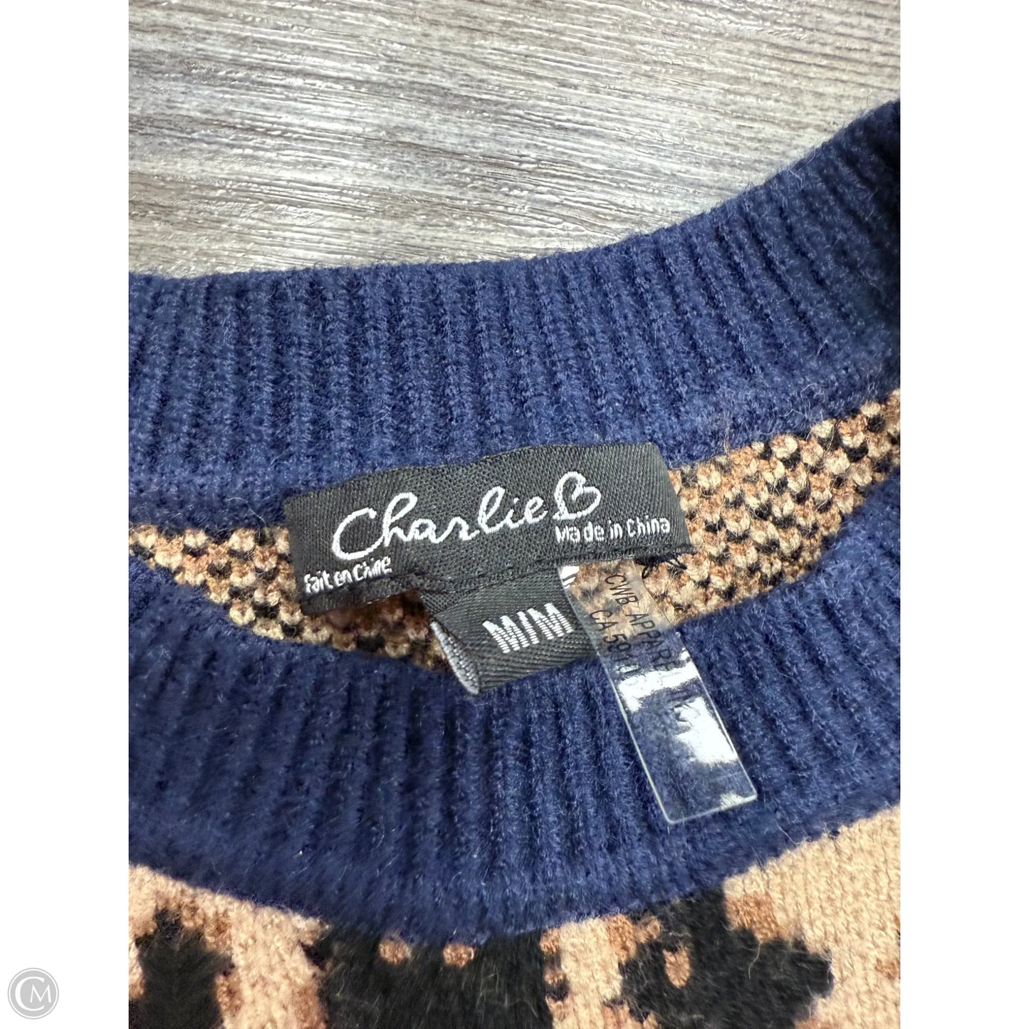 Sweater By Charlie B In Animal Print, Size: M