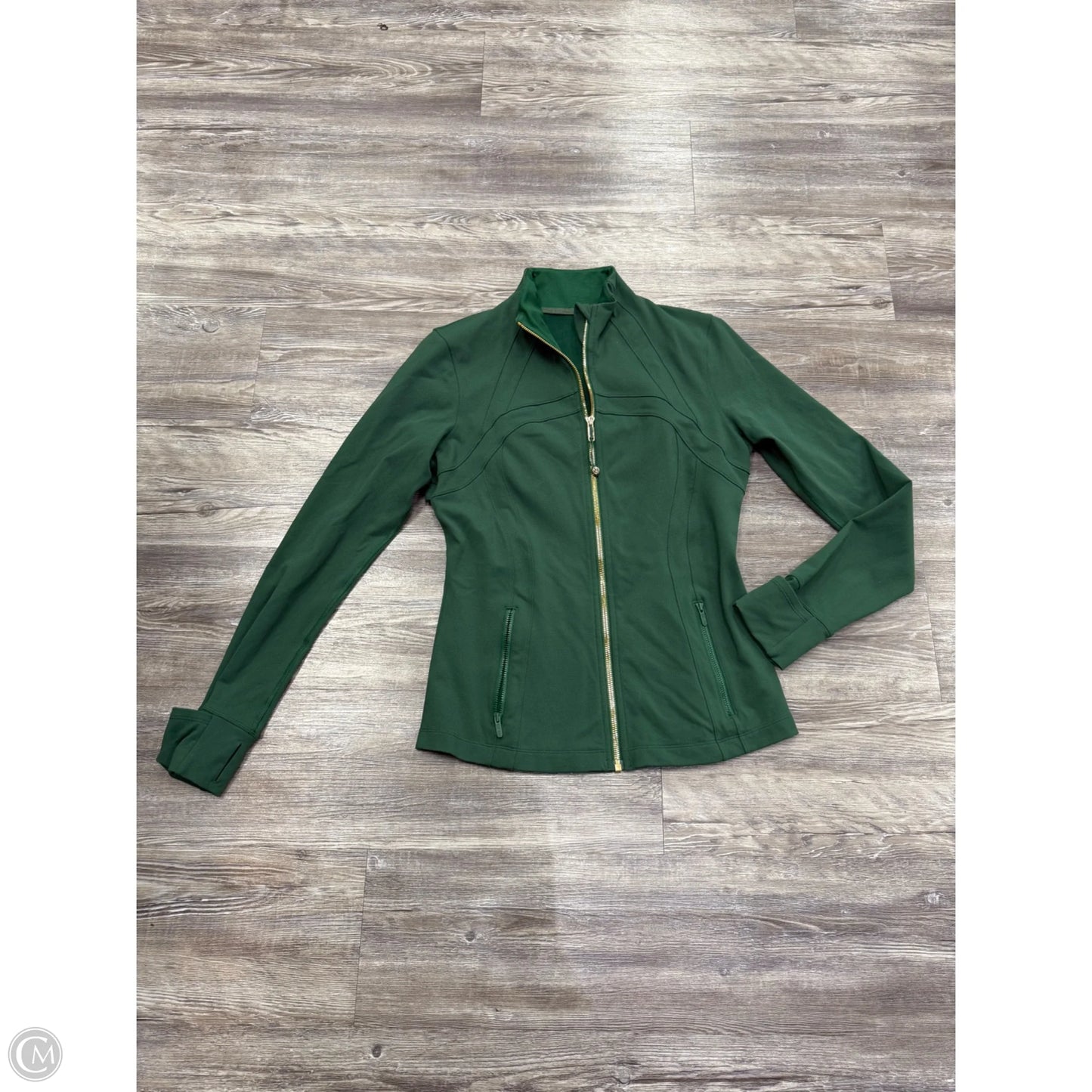 Athletic Jacket By Lululemon In Green, Size: 10