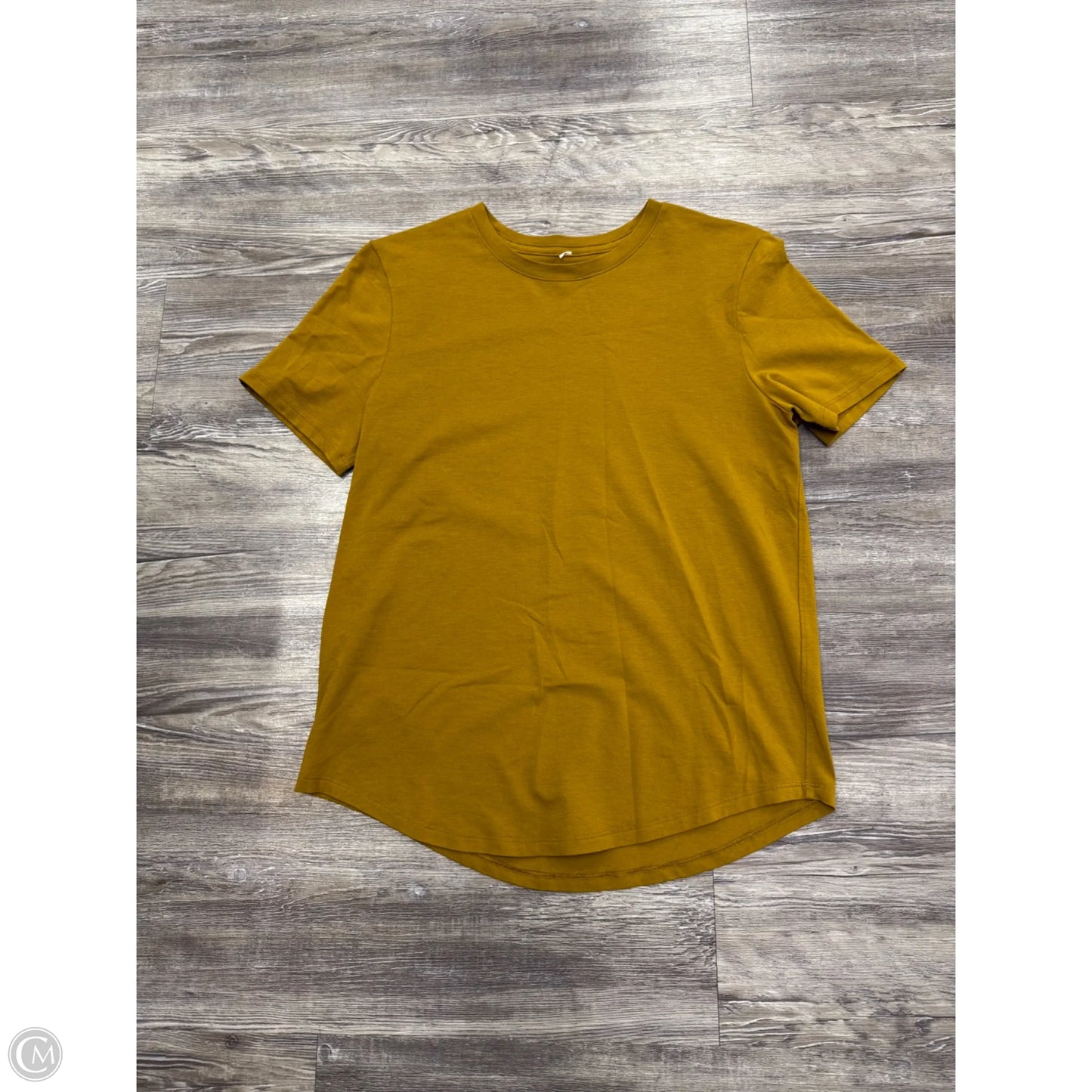 Athletic Top Short Sleeve By Lululemon In Green, Size: M