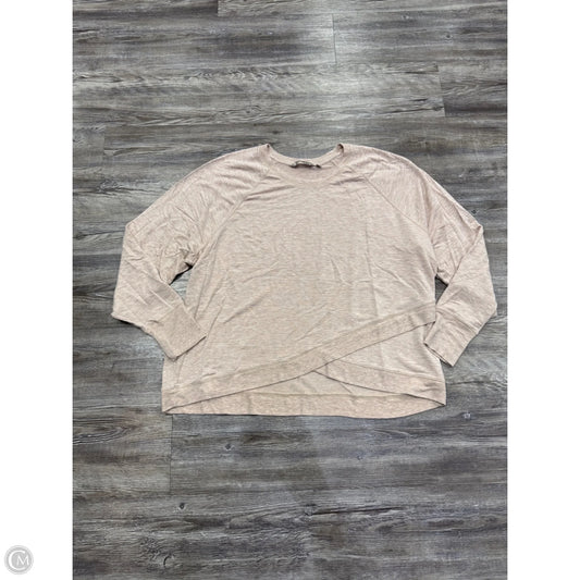Athletic Top Long Sleeve Crewneck By Athleta In Tan, Size: 2x