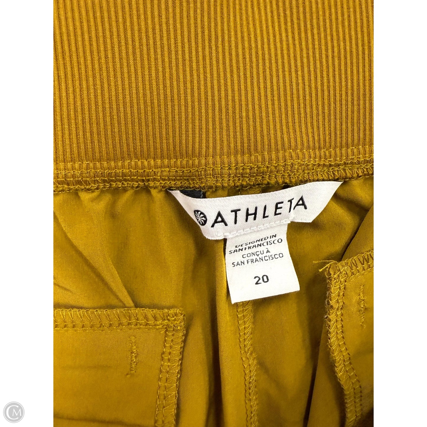 Athletic Pants By Athleta In Chartreuse, Size: 2x