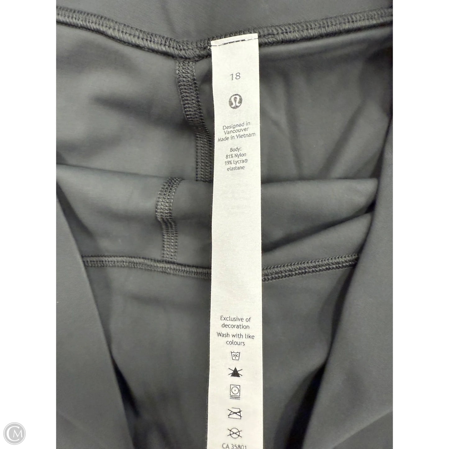 Athletic Leggings By Lululemon In Grey, Size: 18
