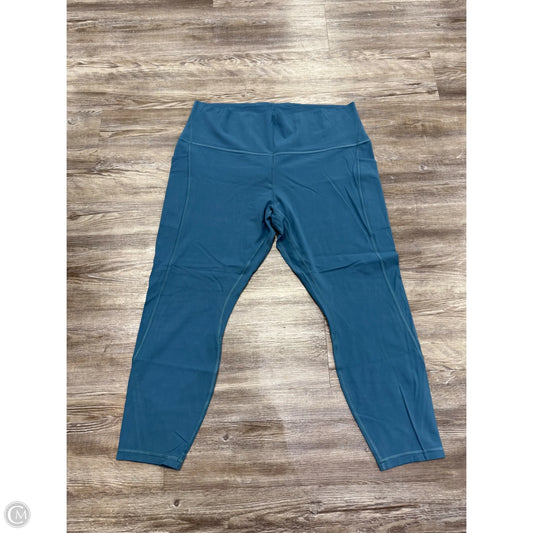 Athletic Leggings By Lululemon In Teal, Size: 18