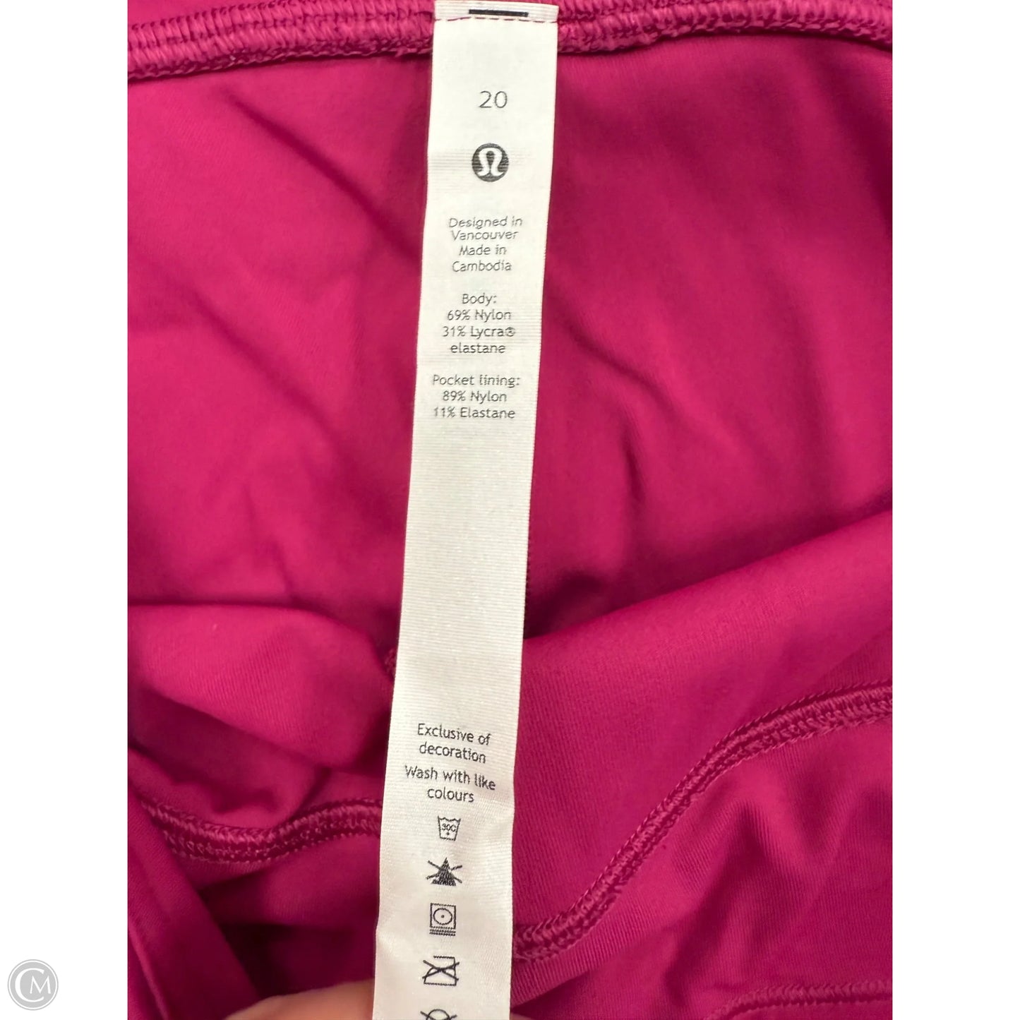 Athletic Leggings By Lululemon In Pink, Size: 20
