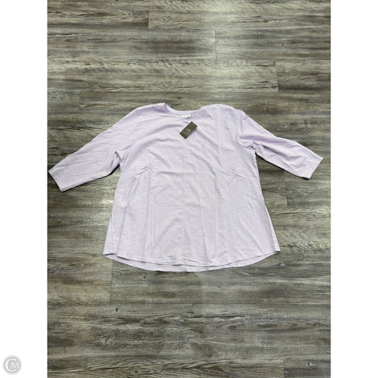 Top Long Sleeve By J. Jill In Purple, Size: 2x
