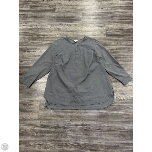 Top Long Sleeve By J. Jill In Plaid Pattern, Size: 2x