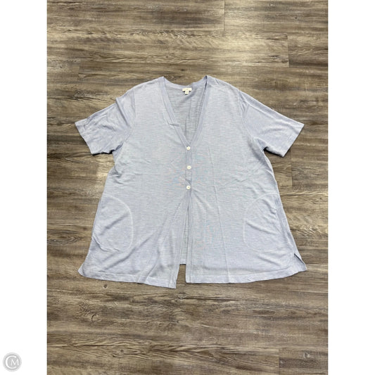 Sweater Cardigan By J. Jill In Blue, Size: 2x