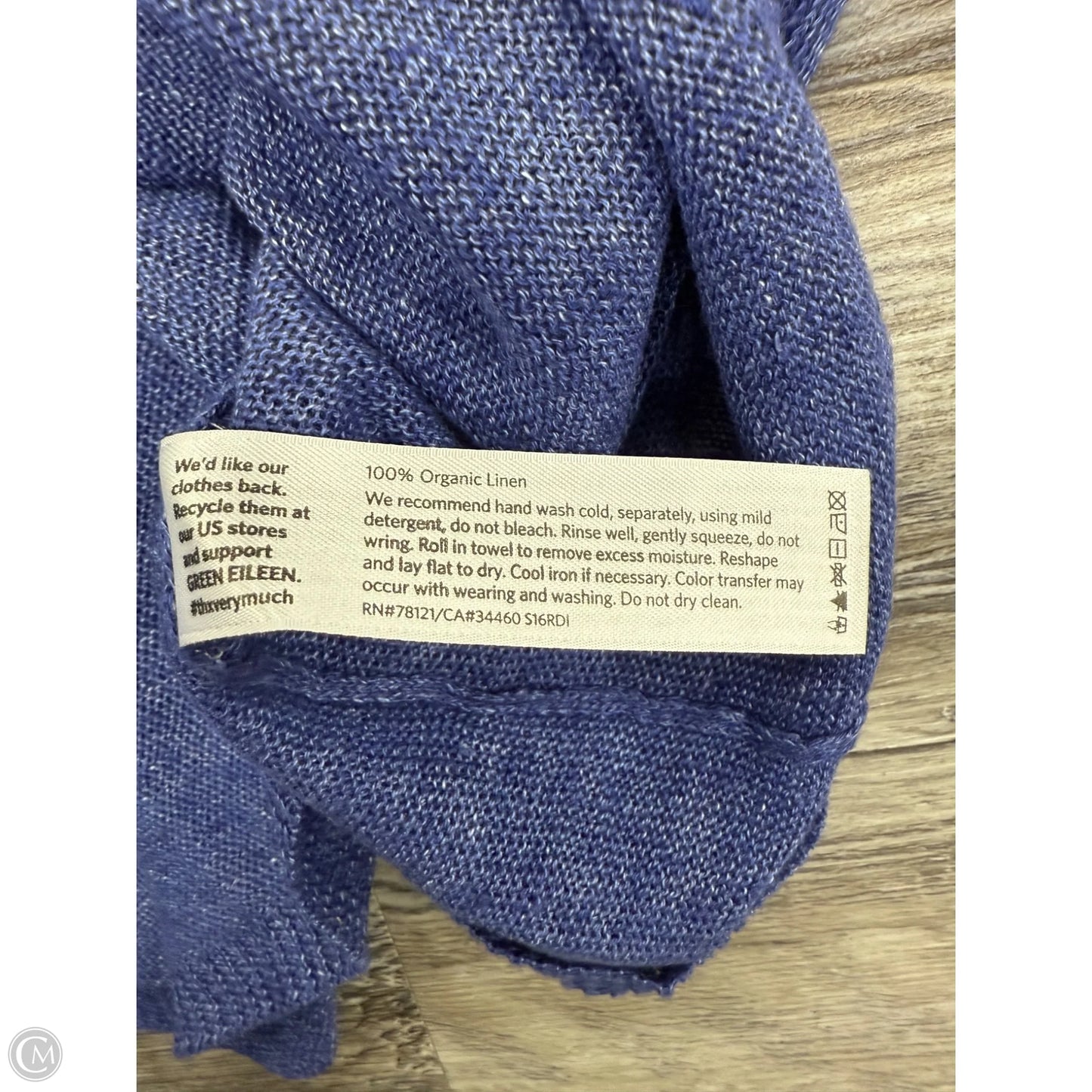 Top Short Sleeve By Eileen Fisher In Blue, Size: 1x