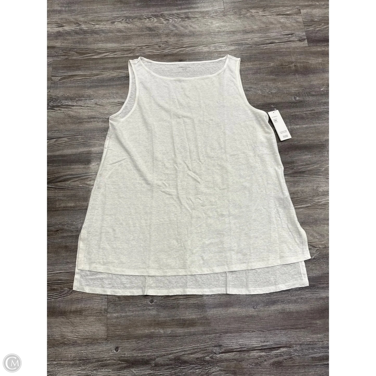 Top Short Sleeve Basic By Eileen Fisher In White, Size: 1x