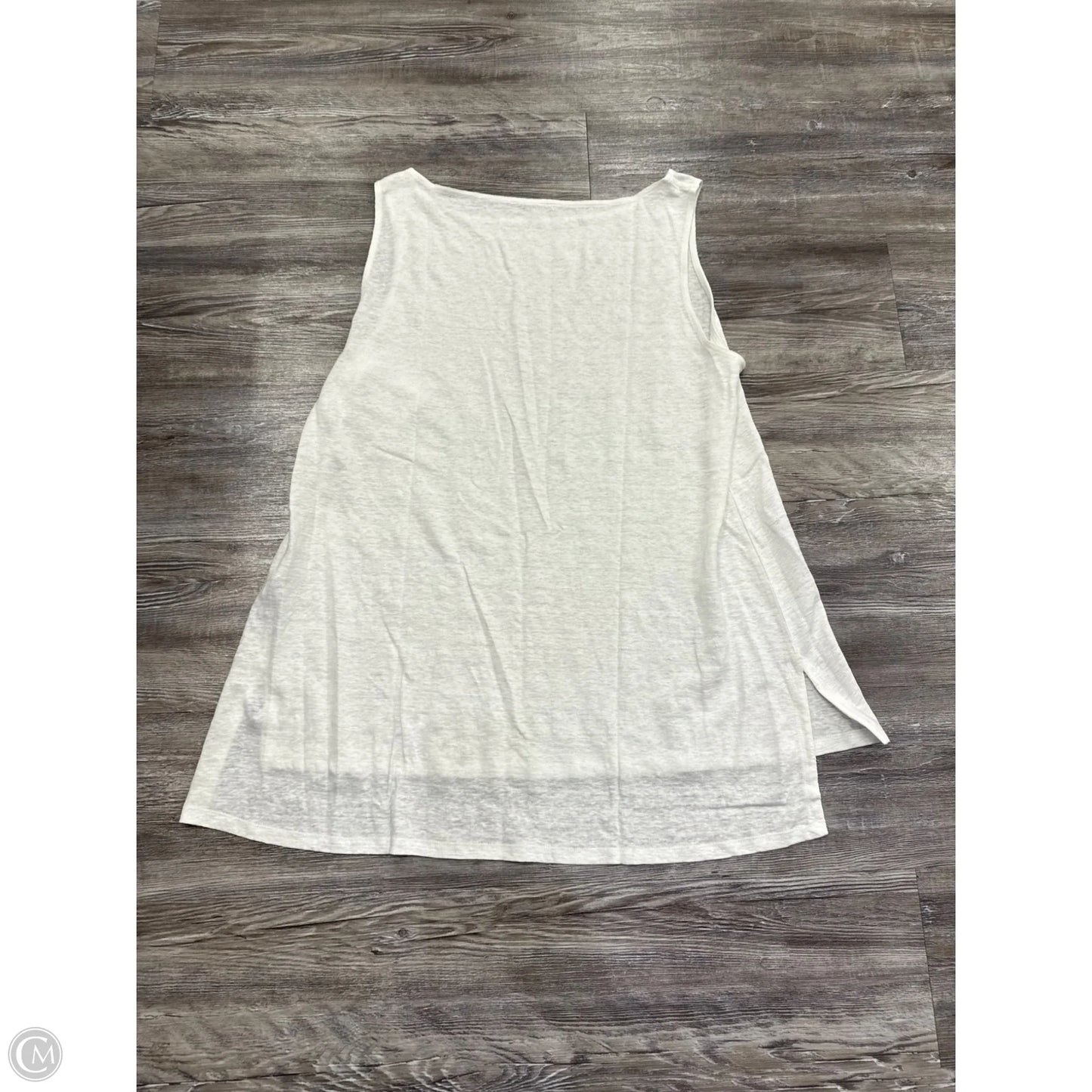 Top Short Sleeve Basic By Eileen Fisher In White, Size: 1x