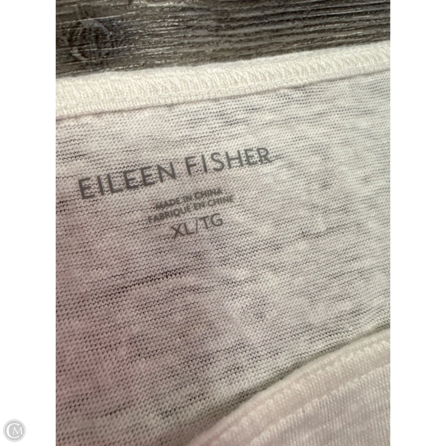 Top Short Sleeve Basic By Eileen Fisher In White, Size: 1x