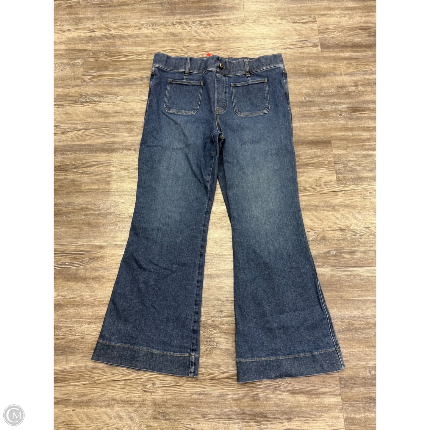 Jeans Flared By Spanx In Blue Denim, Size: 2x