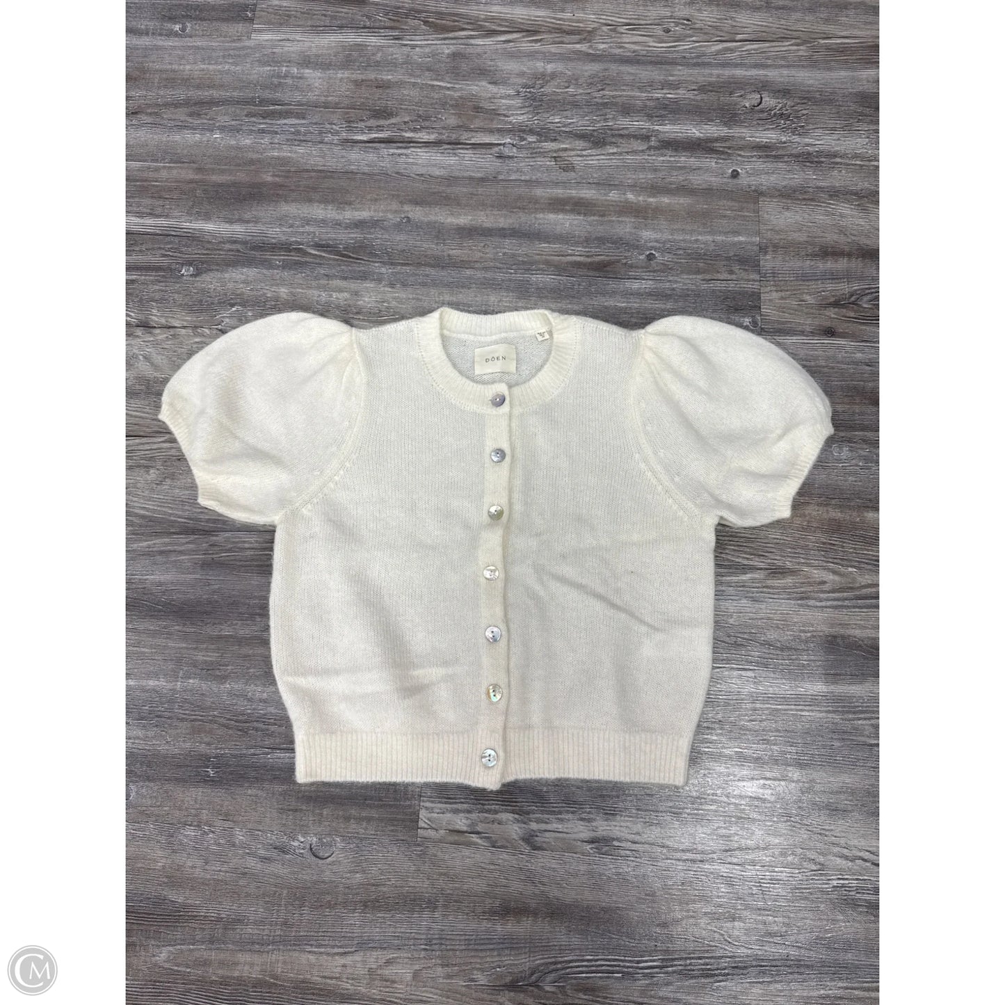 Sweater Cardigan By Cma In Cream, Size: M