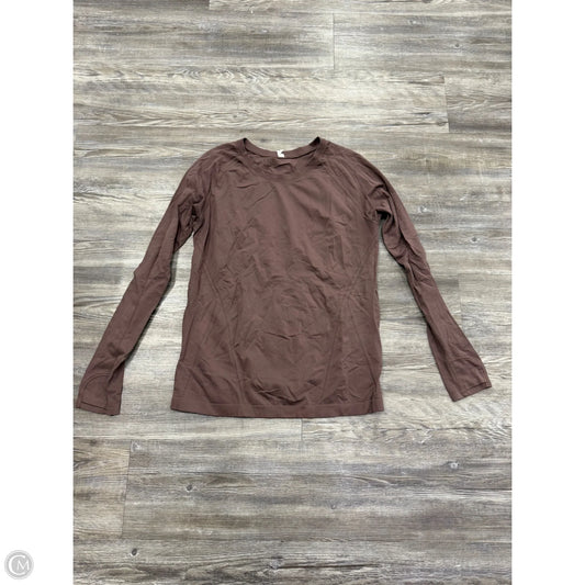 Athletic Top Long Sleeve Crewneck By Athleta In Mauve, Size: L