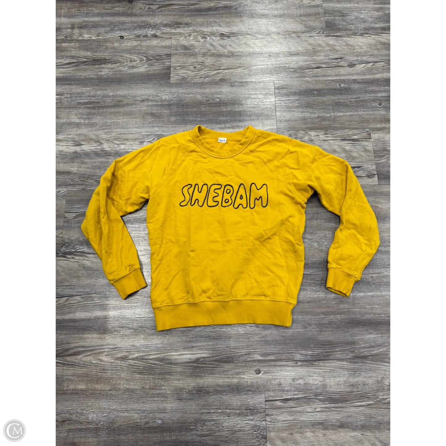 Sweatshirt Crewneck By Clare V. In Yellow, Size: S