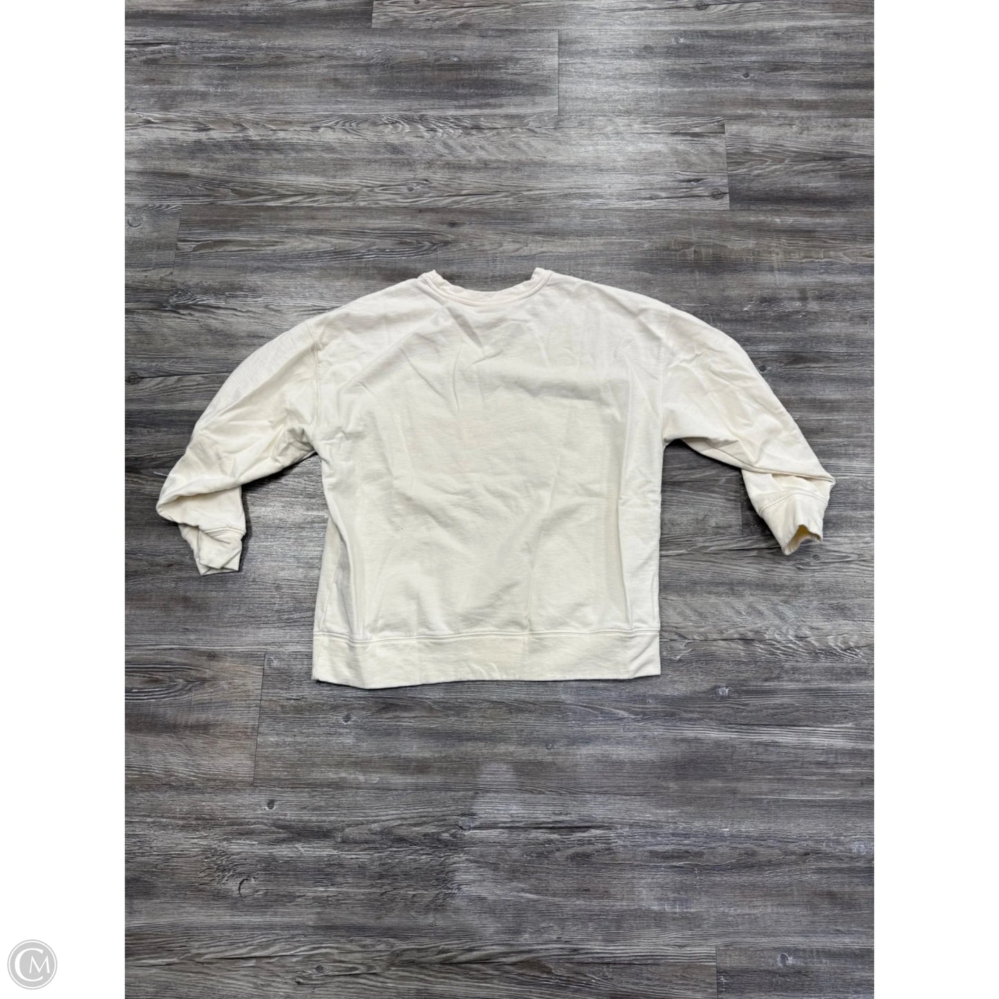 Sweatshirt Crewneck By Terez In Cream & Pink, Size: S