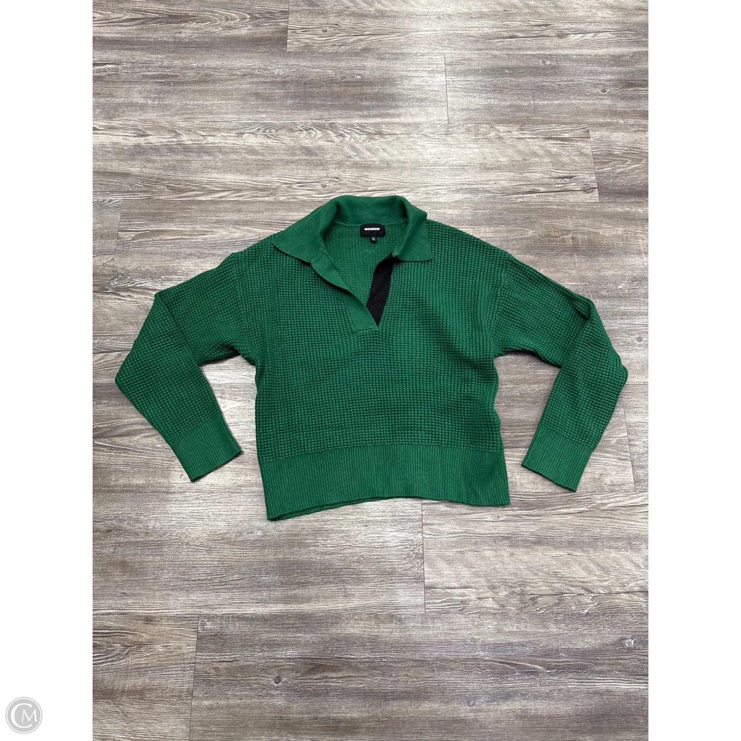 Sweater By Monrow In Green, Size: Xs