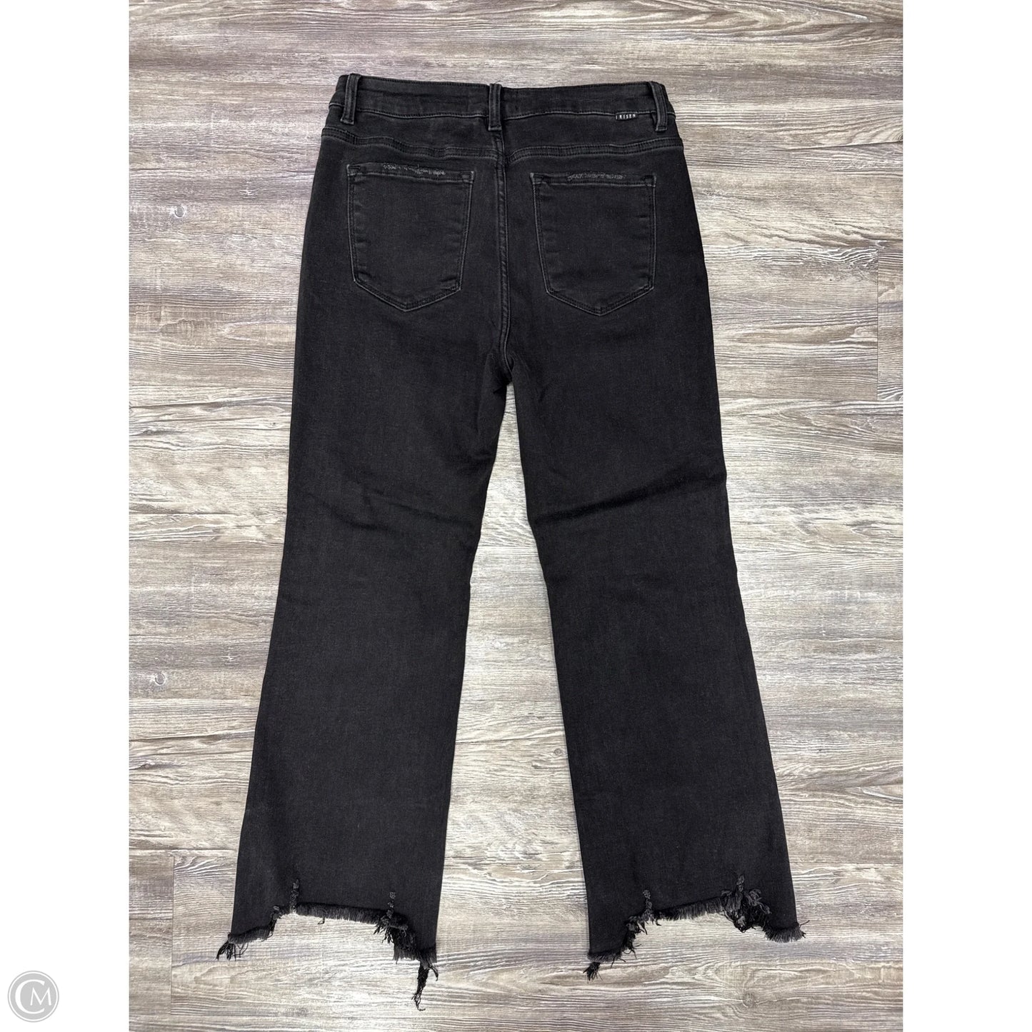 Jeans Flared By Risen In Black Denim, Size: 12