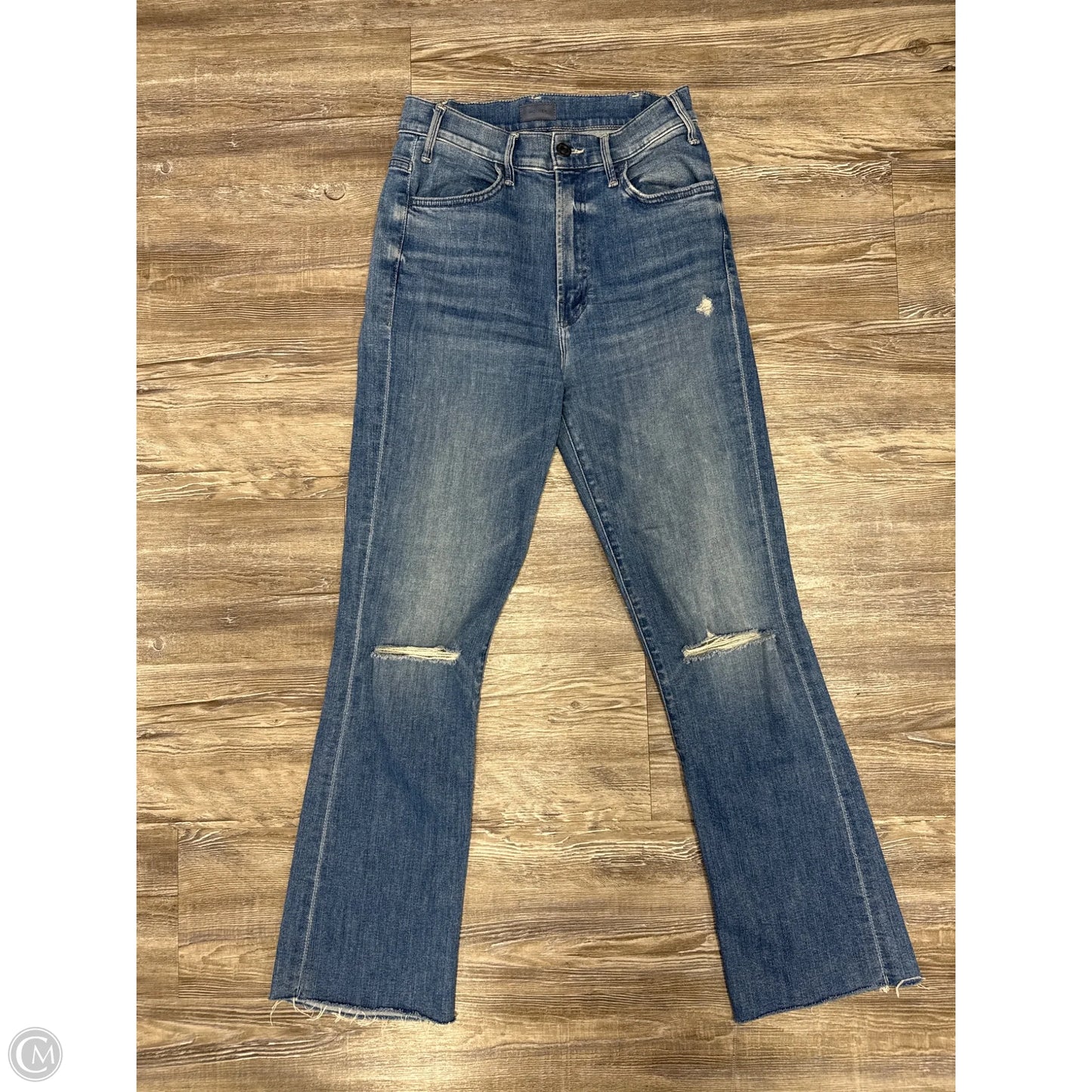 Jeans Flared By Mother In Blue Denim, Size: 4