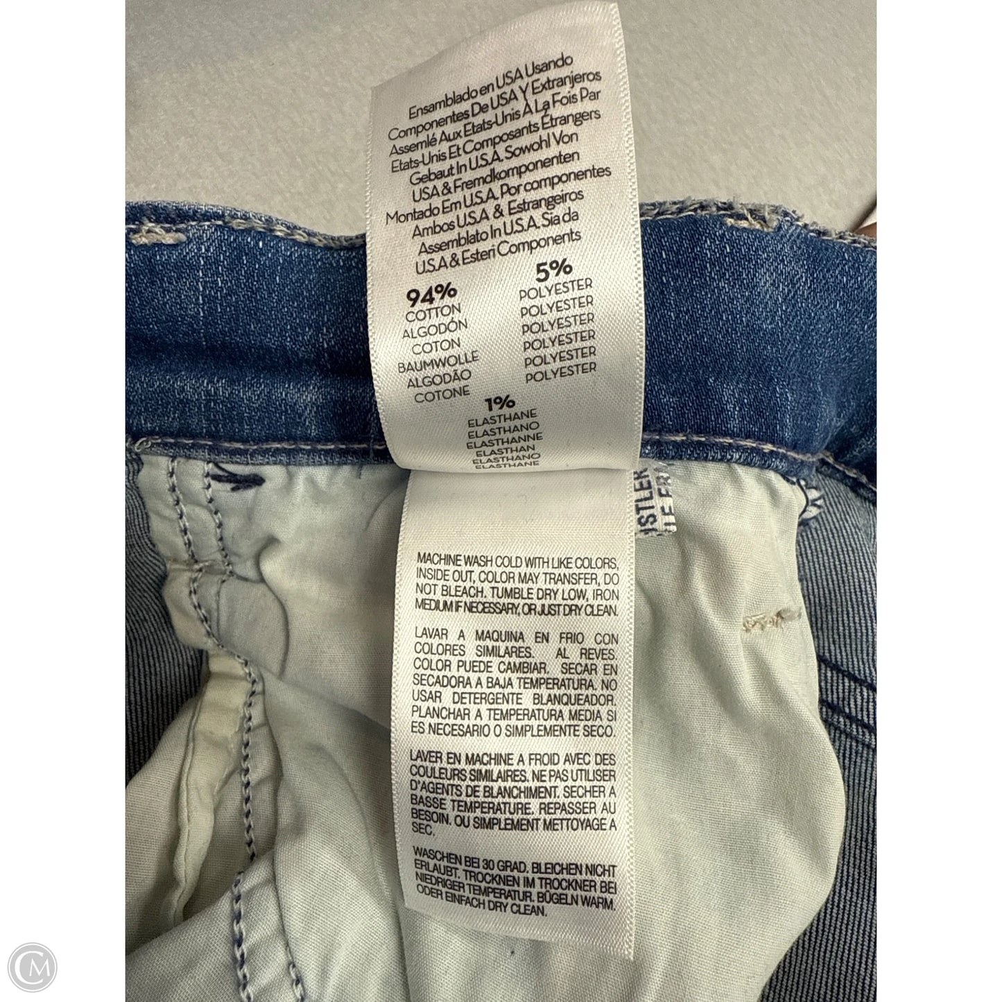 Jeans Flared By Mother In Blue Denim, Size: 4