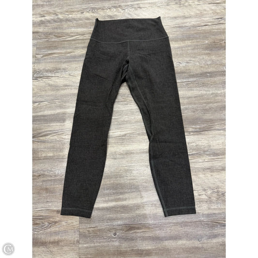 Athletic Leggings By Lululemon In Black & Grey, Size: 8