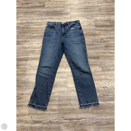 Jeans Cropped By Frame In Blue Denim, Size: 6