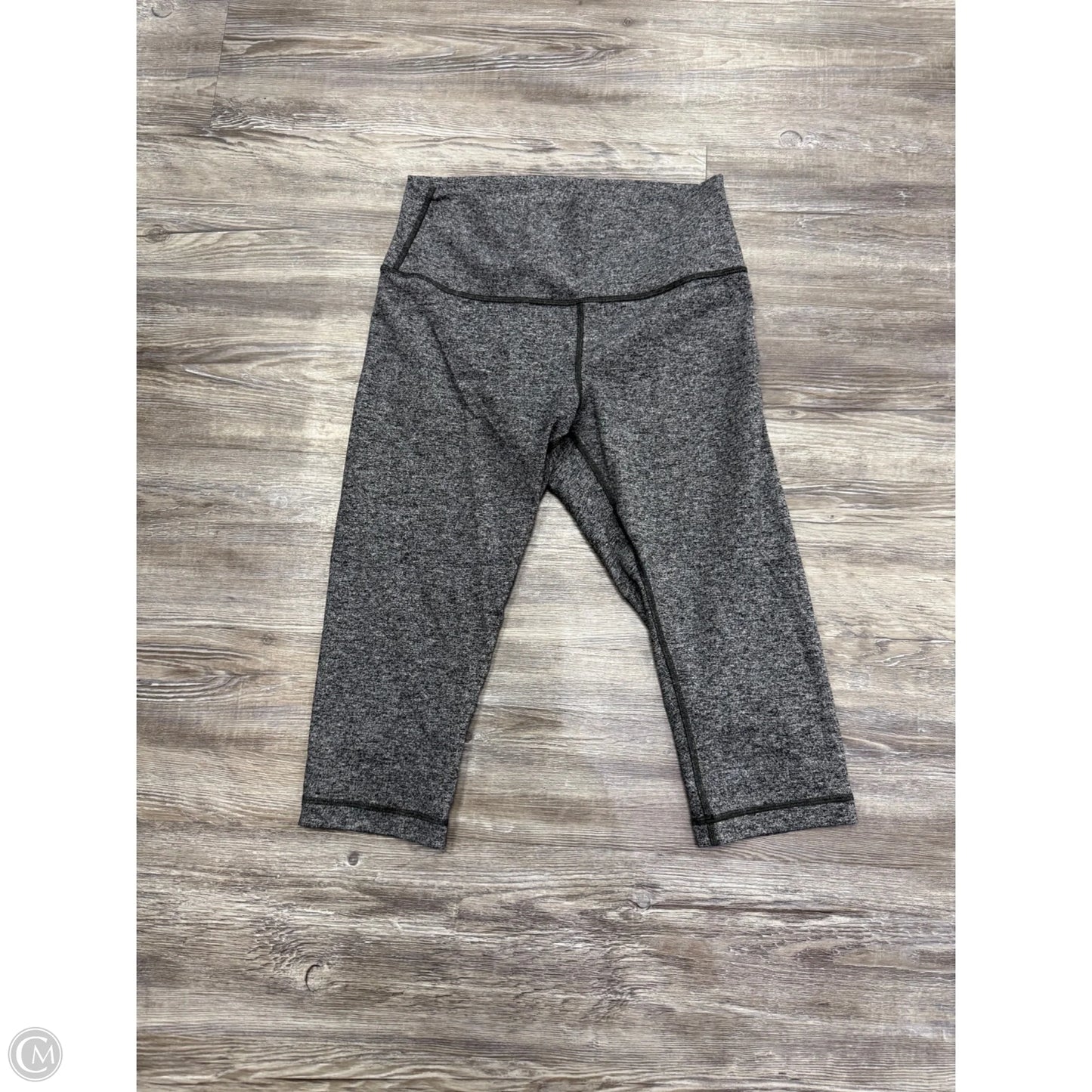 Athletic Leggings Capris By Lululemon In Black & Grey, Size: 10