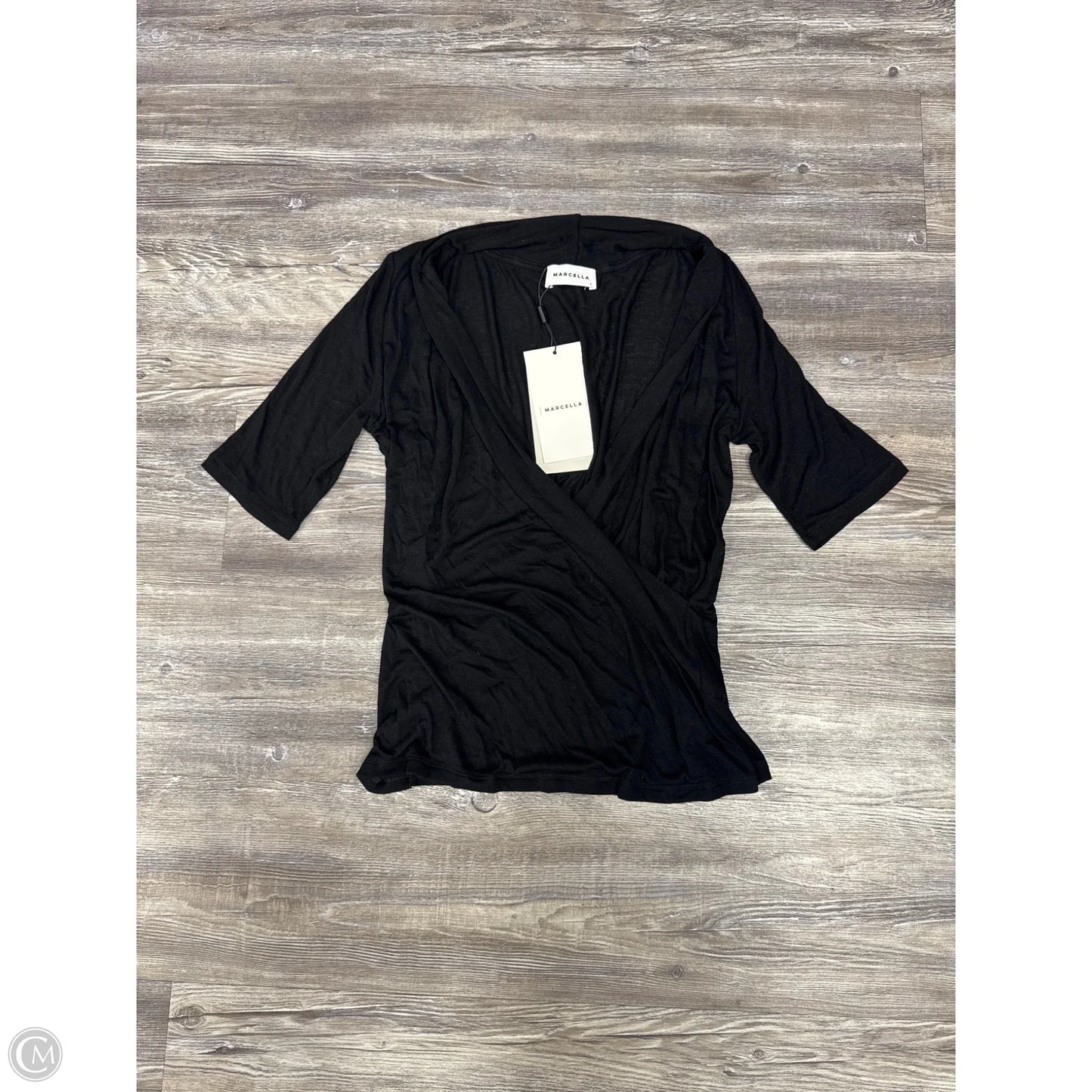 Top Short Sleeve By Cmb In Black, Size: L