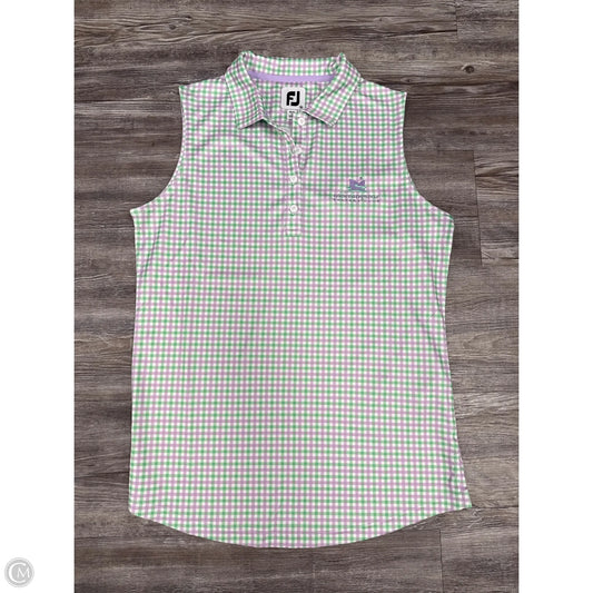 Athletic Tank Top By Cmc In Green & Purple, Size: M