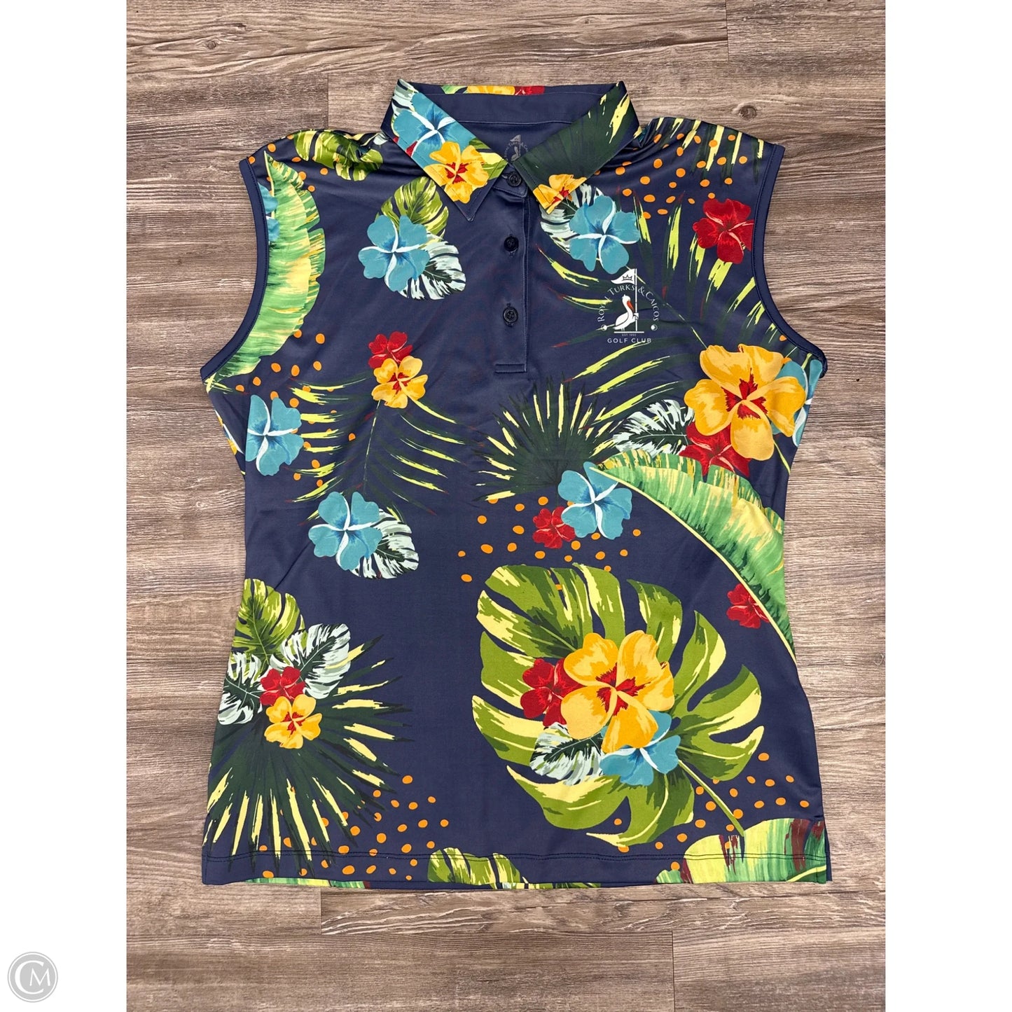 Athletic Tank Top By Clothes Mentor In Floral Print, Size: L