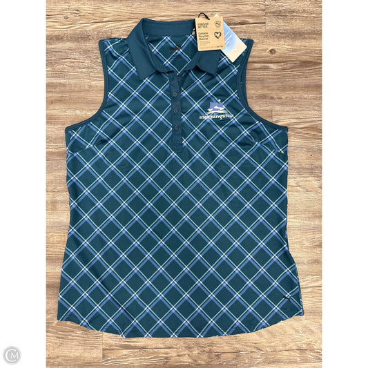 Athletic Tank Top By Puma In Blue & Green, Size: M