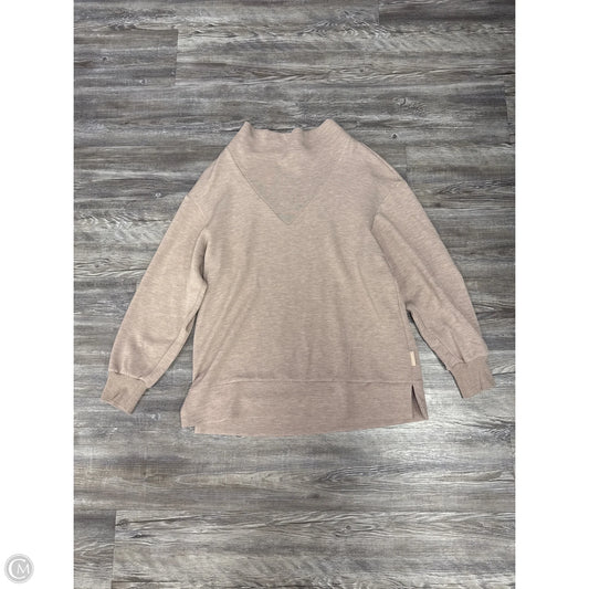 Athletic Sweatshirt Crewneck By Varley In Tan, Size: M