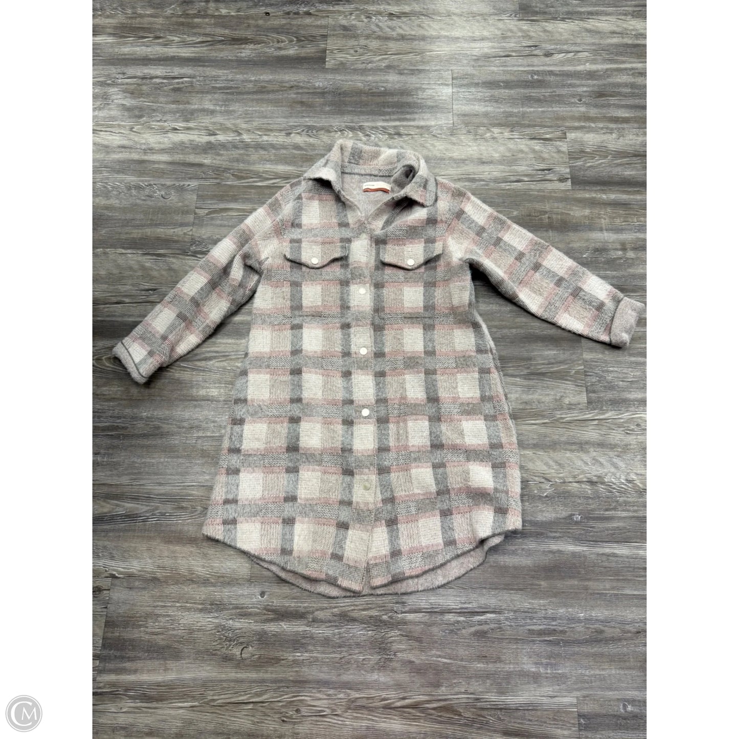 Jacket Fleece By Pilcro In Plaid Pattern, Size: M
