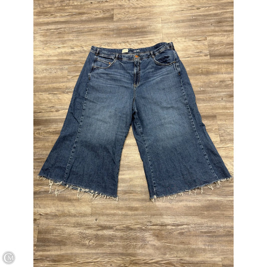Jeans Wide Leg By Pilcro In Blue Denim, Size: 22