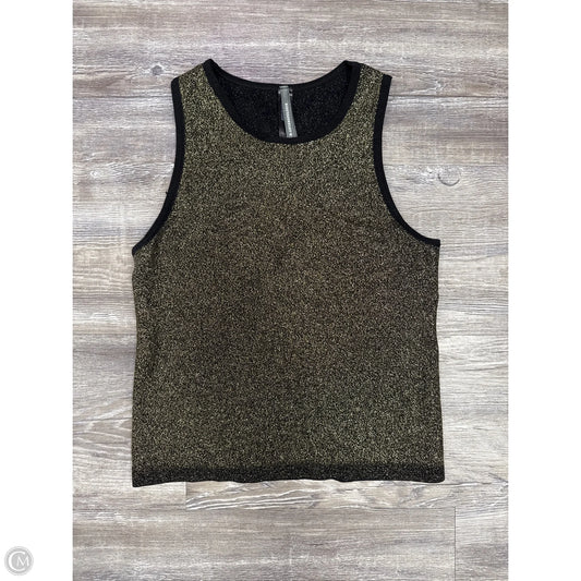Top Sleeveless Basic By Anthropologie In Black & Gold, Size: Xs