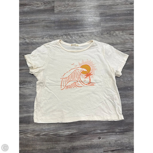 Top Short Sleeve By Marine Layer In Cream, Size: M