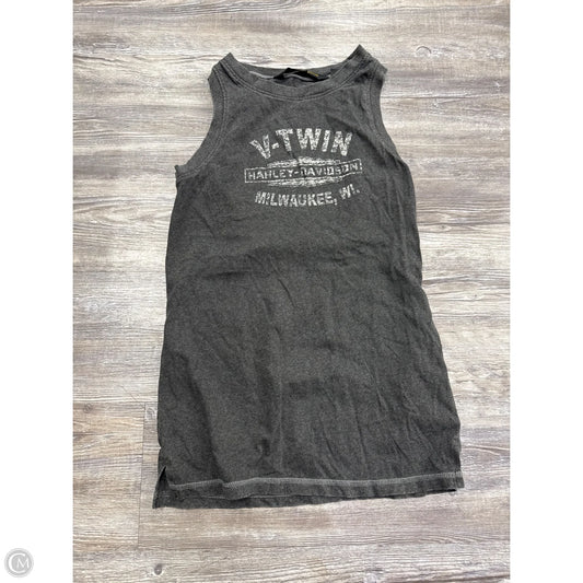 Top Sleeveless By Harley Davidson In Black & Grey, Size: S