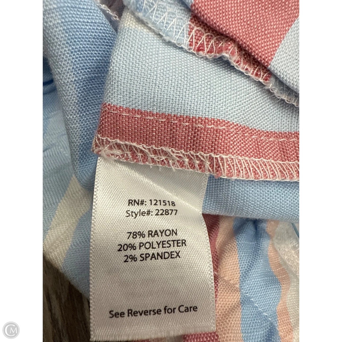 Capris By Clothes Mentor In Blue & Red, Size: 10p