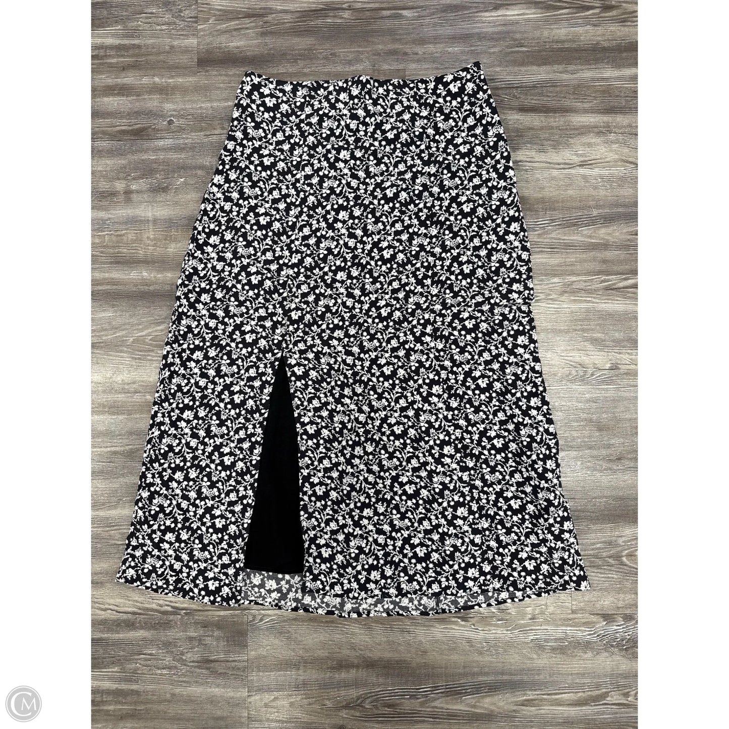 Skirt Midi By Maeve In Black & White, Size: 12