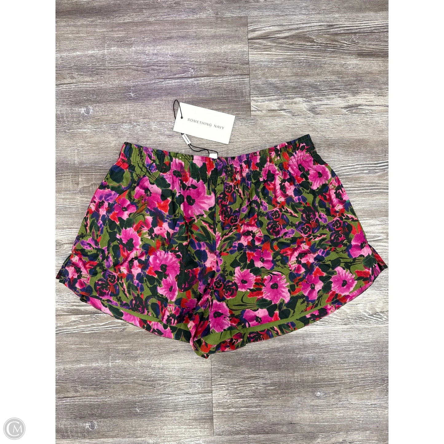 Shorts By Something Navy In Floral Print, Size: S